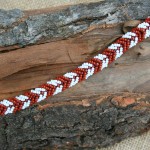 Red/White Chevron Bracelet